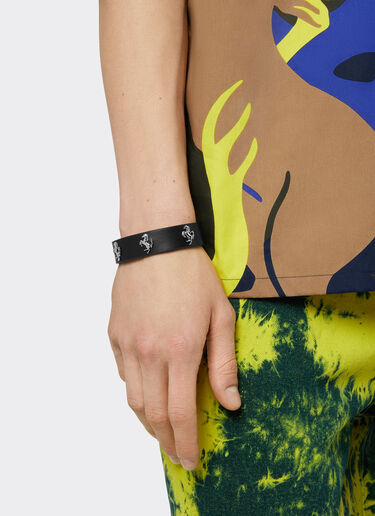 Ferrari 铆钉黑色皮革手环 黑色 20257f