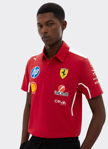 Ferrari Puma 与 Scuderia Ferrari HP 合作款2025车队 Polo 衫 樱桃色 LA01Yf