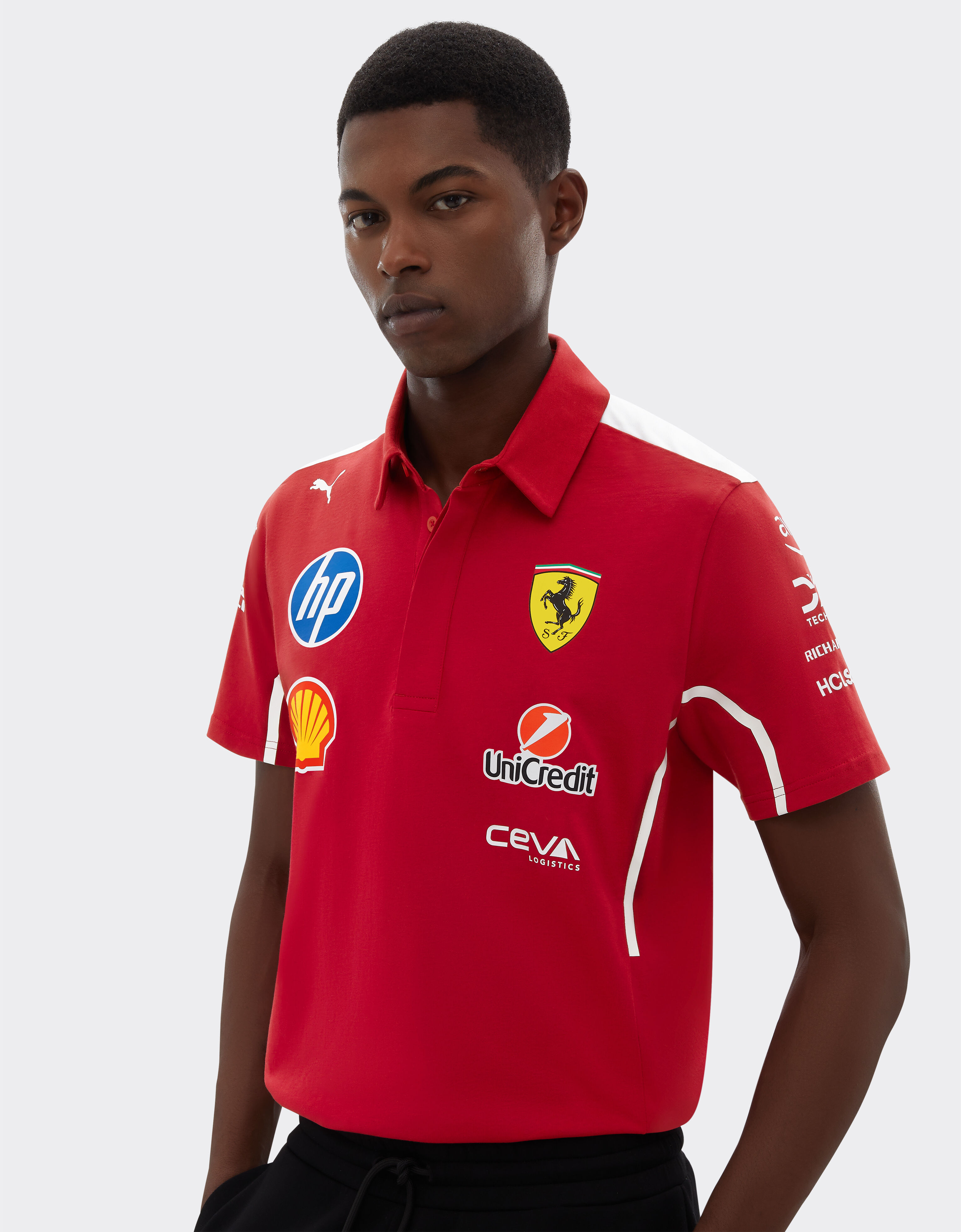 Ferrari Puma 与 Scuderia Ferrari HP 合作款2025车队 Polo 衫 樱桃色 LA01Yf