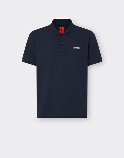 Ferrari 法拉利徽标棉质 Polo 衫 米色 22412f