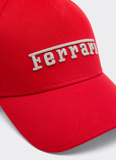 Baseball cap with embroidered Ferrari logo Ferrari Baseball cap with embroidered Ferrari logo Racing red 22825f