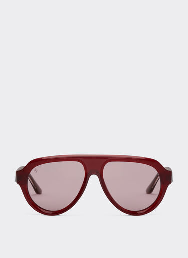 Ferrari Ferrari sunglasses in opal red acetate with gold mirrored violet polarized lenses Dark Red LA0EVf
