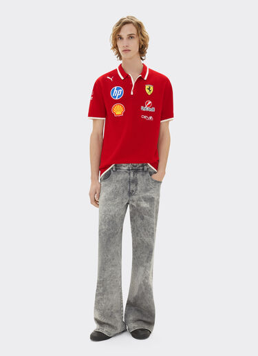 Ferrari Puma 与 Scuderia Ferrari HP 合作款上海特别版 Polo 衫 红色 LA04Jf
