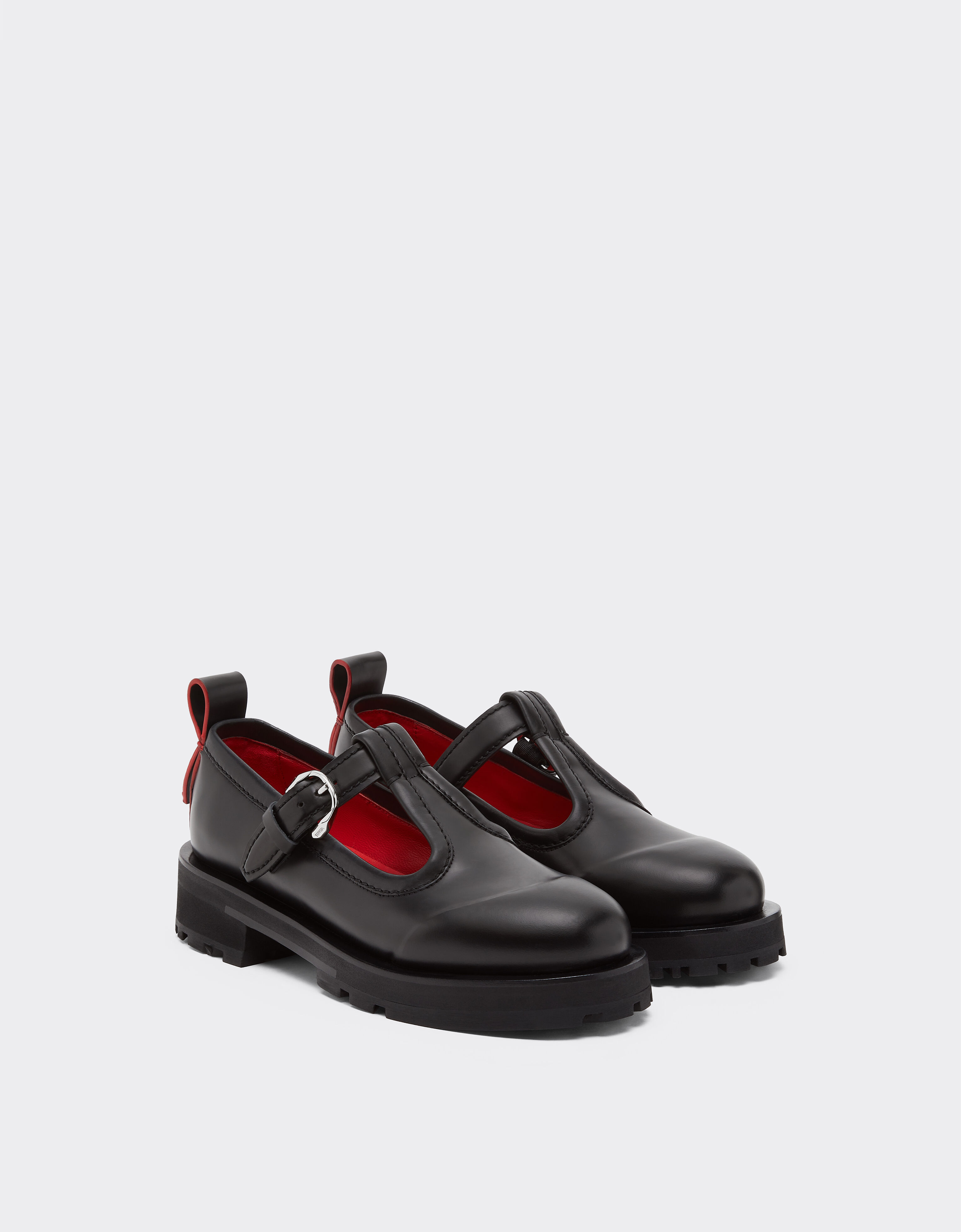 Ferrari Leather Mary Jane's Black 22742f