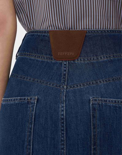 Ferrari Alcantara® 细节丹宁中长裙 Blu Denim CDWSK0006DCO0014f