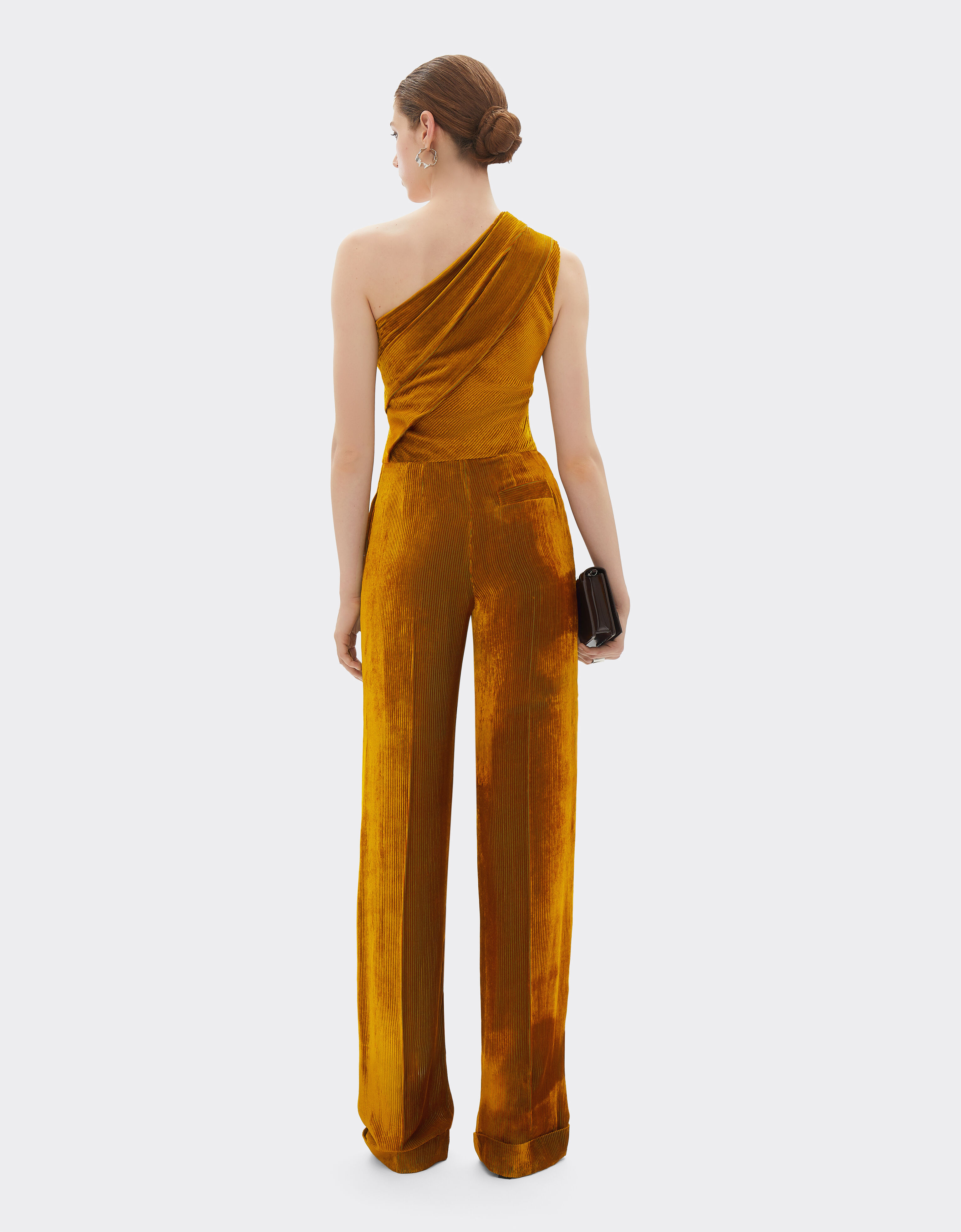 Ferrari Shiny corduroy jumpsuit Gold 22647f