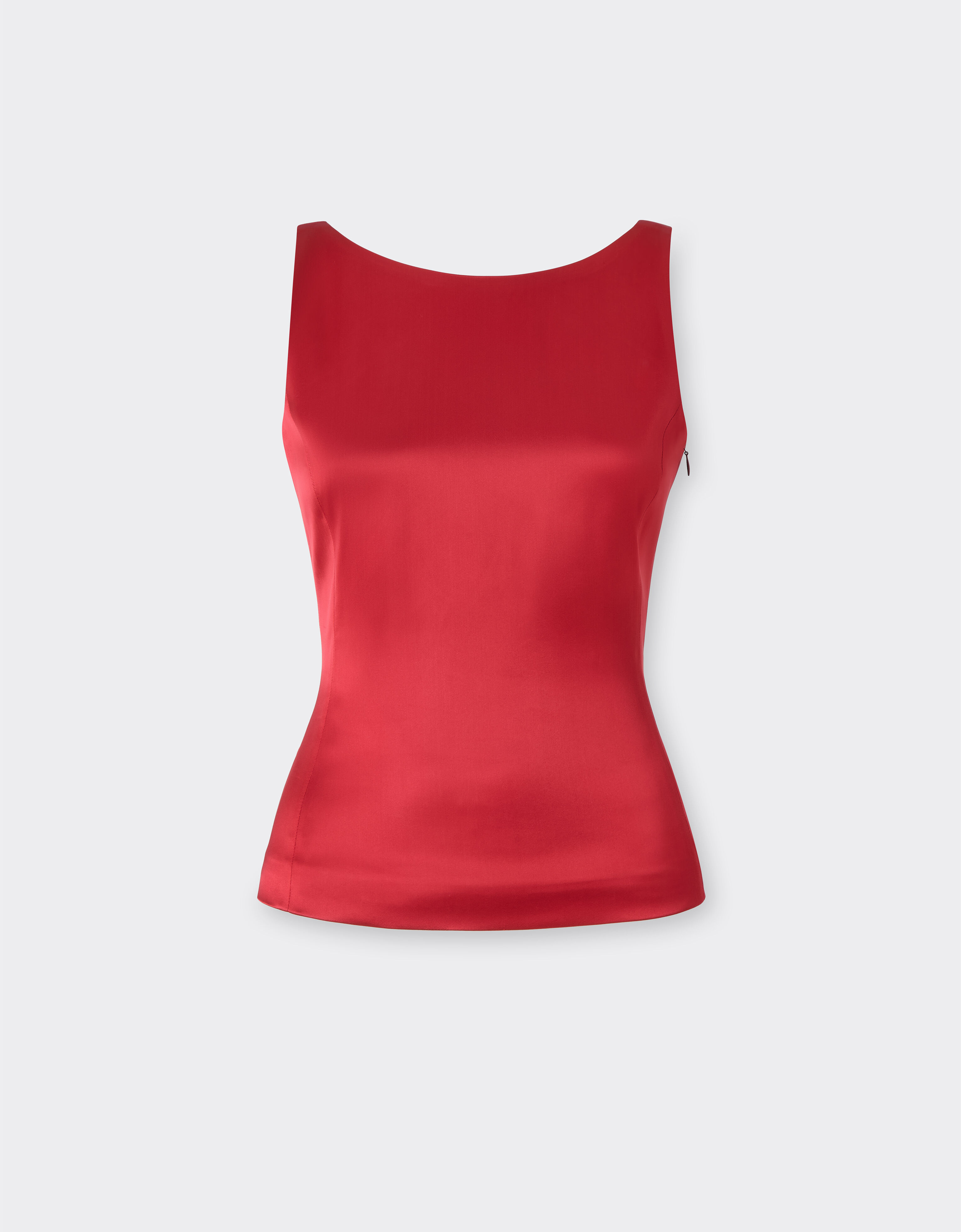 Stretch satin top Ferrari Stretch satin top Maison Red 49932f