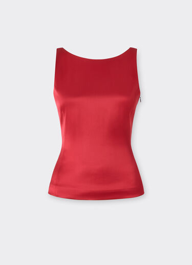 Stretch satin top Ferrari Stretch satin top Maison Red 49932f
