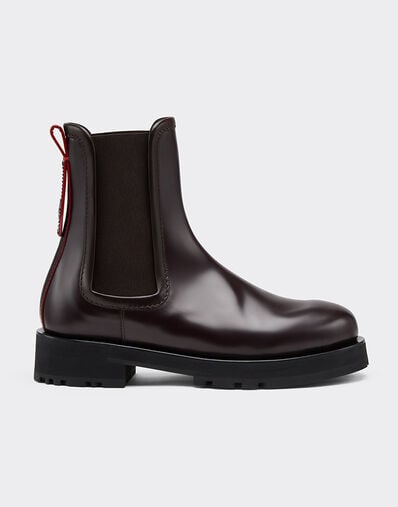 Ferrari Chelsea boot in matte leather Mahogany 49156f
