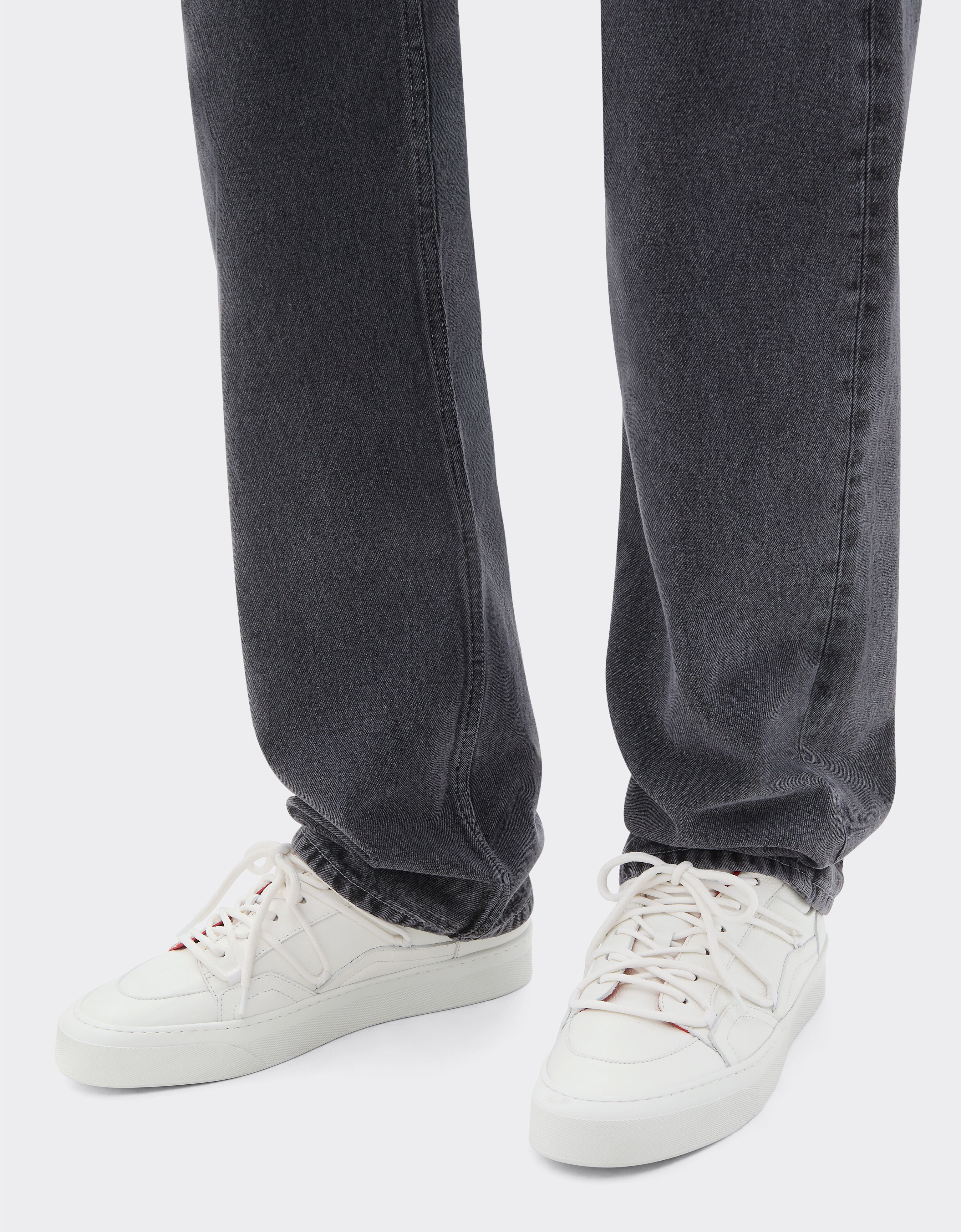 Ferrari Ferrari leather trainers Bianco Sporco 51092f