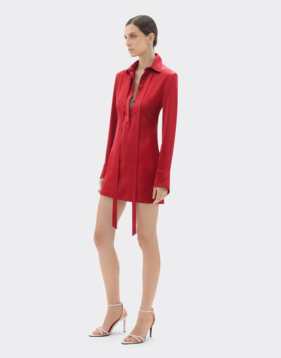 Ferrari Stretch satin mini dress Maison Red 49934f