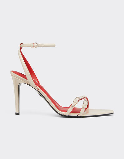 Ferrari Glossy leather sandals Powder Pink 50374f