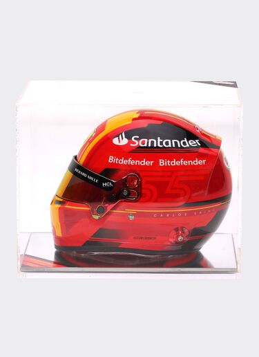 Ferrari 1:2 比例的 Carlos Sainz 迷你头盔 - 巴塞罗那特别版 红色 F0902f
