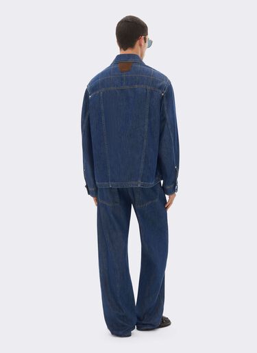 Ferrari Denim Jacket with 7x7 Check Blu Denim CDMJK0008DCO0014f