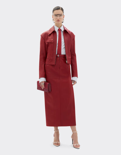 Ferrari Deer-effect nappa leather blouson Maison Red 49911f