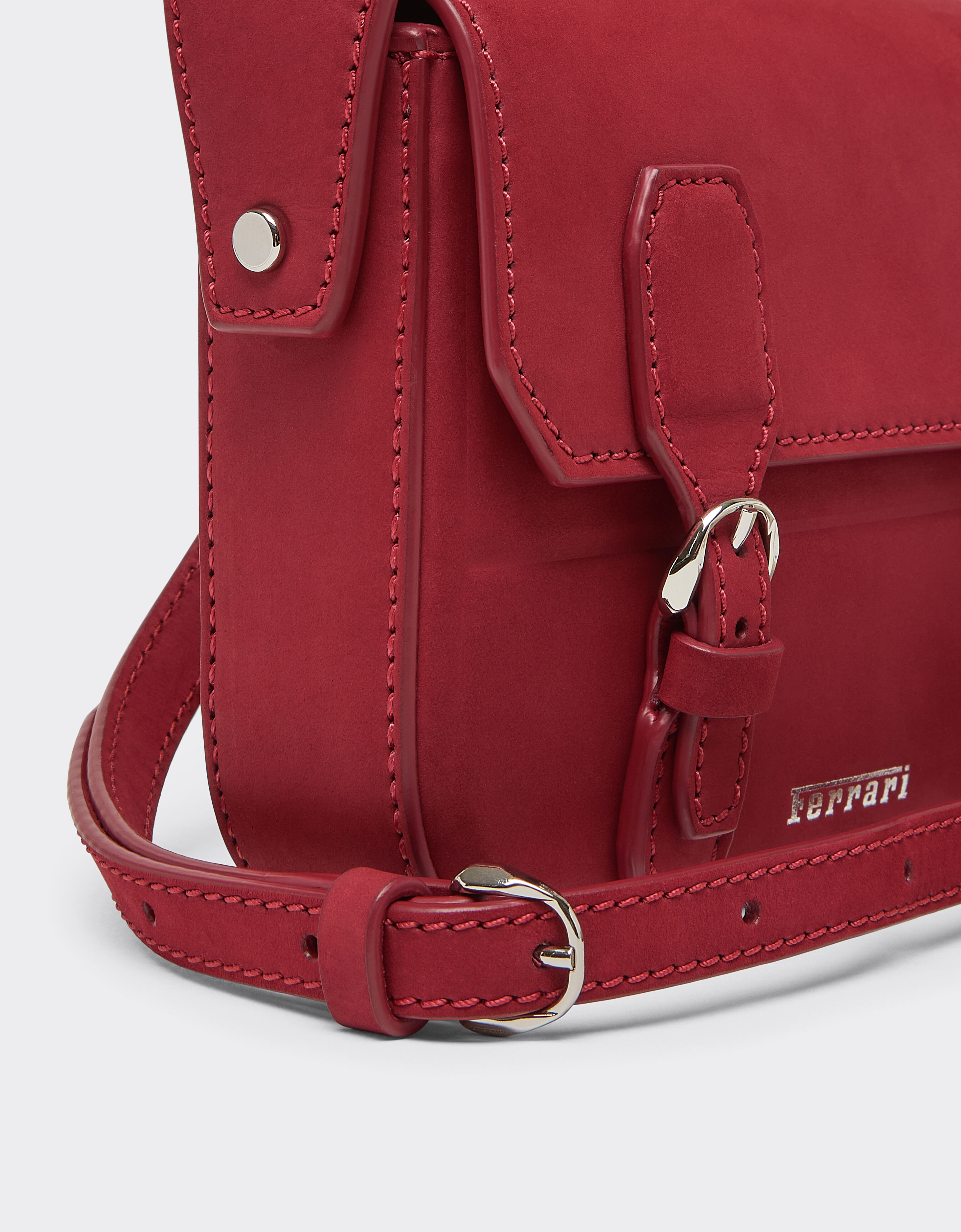 Mini nubuck messenger bag Ferrari Mini nubuck messenger bag Maison Red 50240f