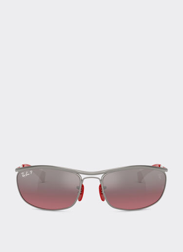 Ferrari Ray-Ban for Scuderia Ferrari RB3819M，枪灰色金属镜框，搭配偏光银渐变酒红色镜片 Gunmetal LA0JOf