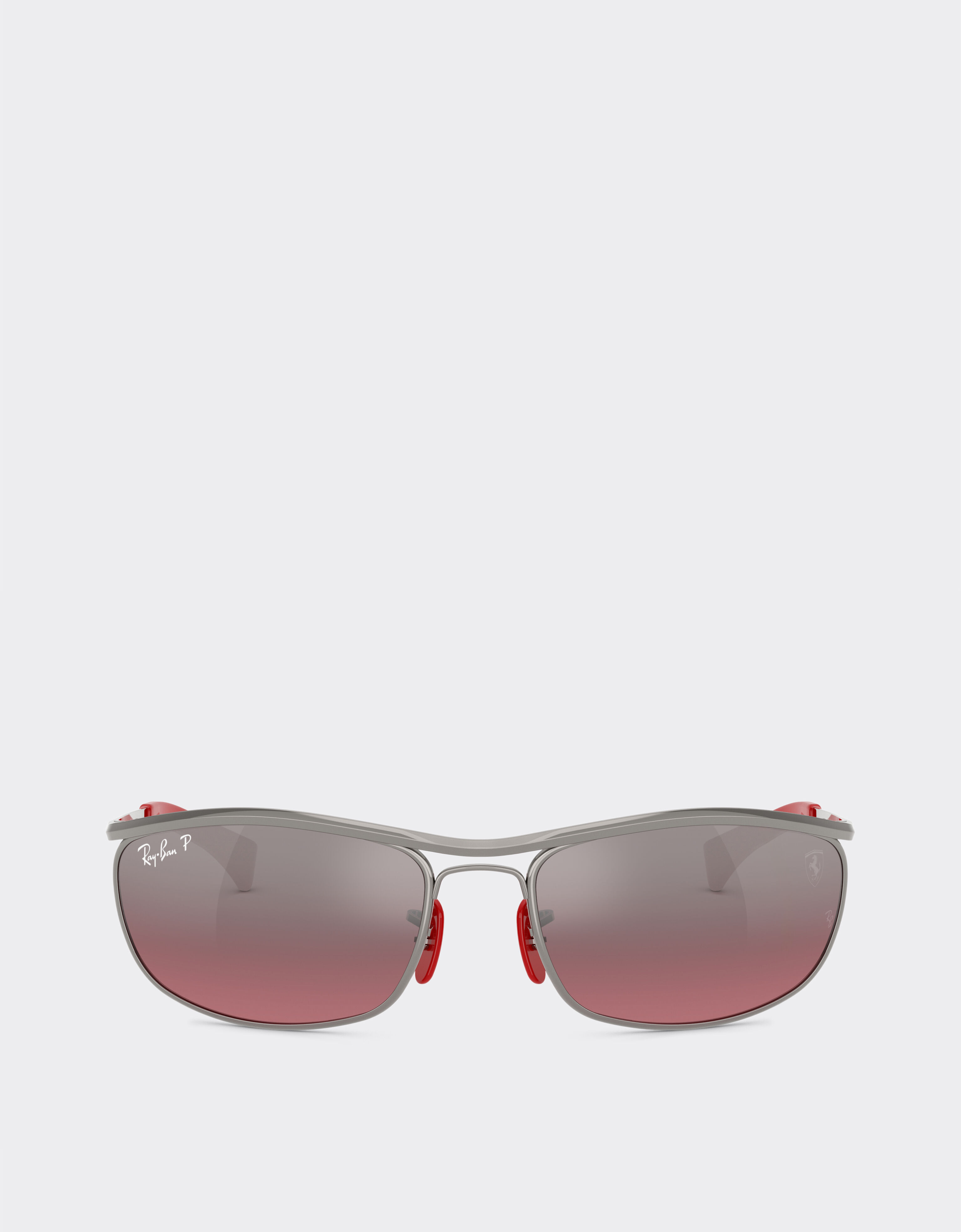 Ferrari Ray-Ban for Scuderia Ferrari RB3819M，枪灰色金属镜框，搭配偏光银渐变酒红色镜片 Gunmetal LA0JOf