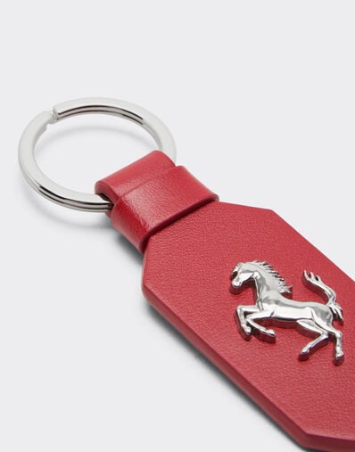 Ferrari 跃马标志皮革钥匙扣 Maison Red 50618f