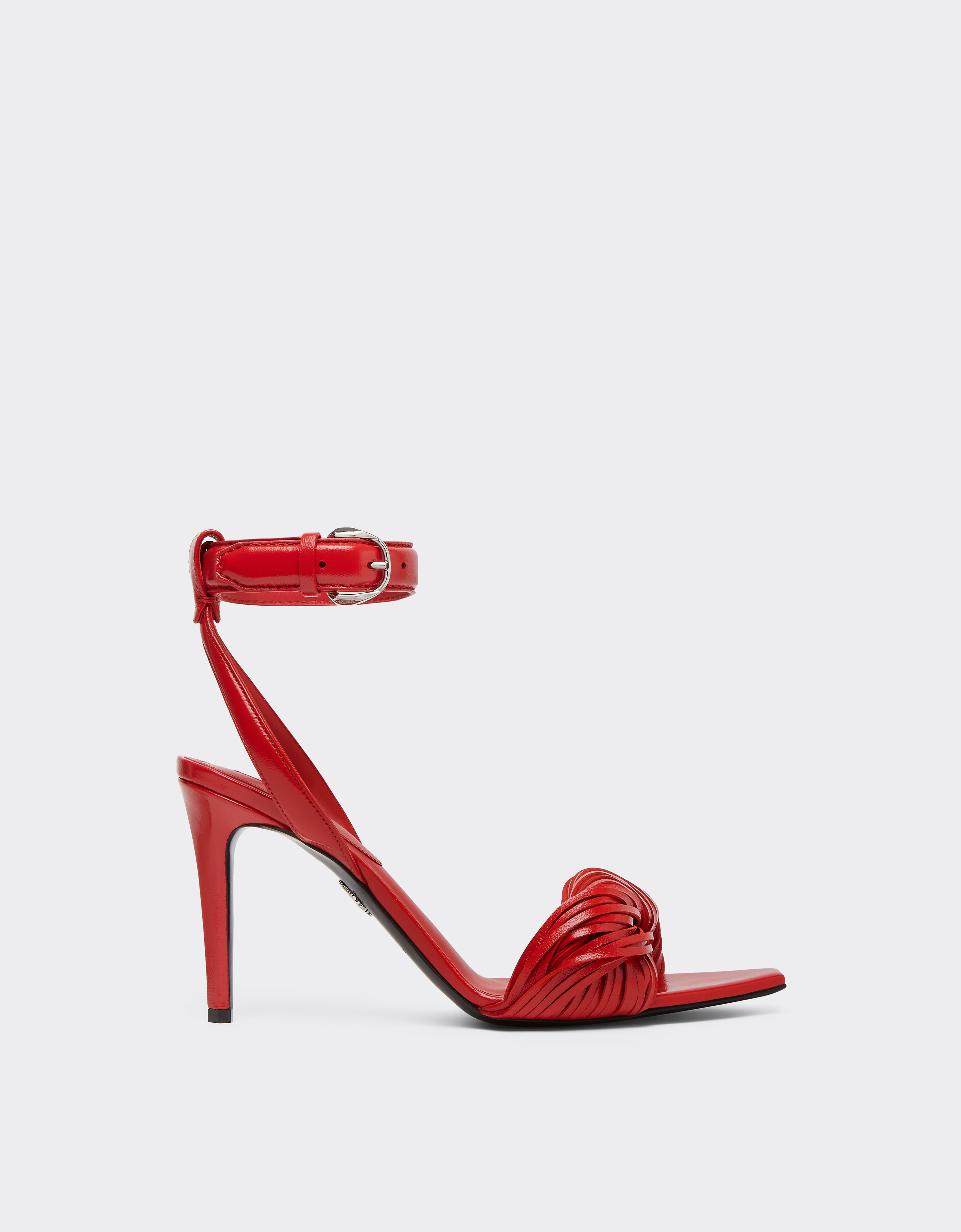 Ferrari 高跟纳帕皮凉鞋 Rosso Magma 51647f