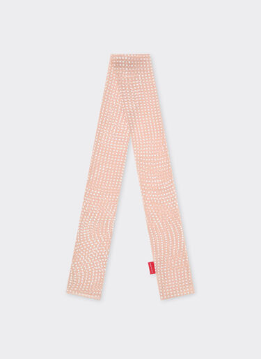 Ferrari Cavallino Dots 印花真丝雪莱围巾 裸色 22479f
