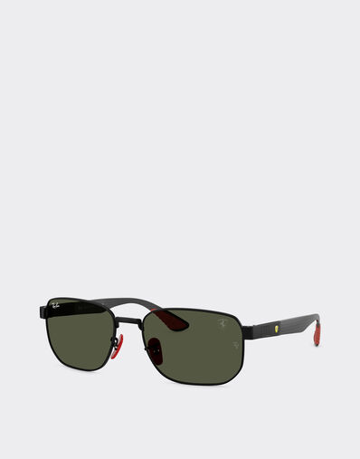 Ferrari Ray-Ban for Scuderia Ferrari RB8329M in matte black metal with green lenses Black Matt LA0JUf