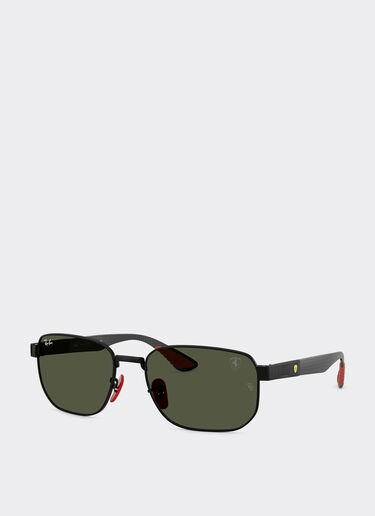 Ferrari Ray-Ban for Scuderia Ferrari RB8329M in matte black metal with green lenses Black Matt LA0JUf
