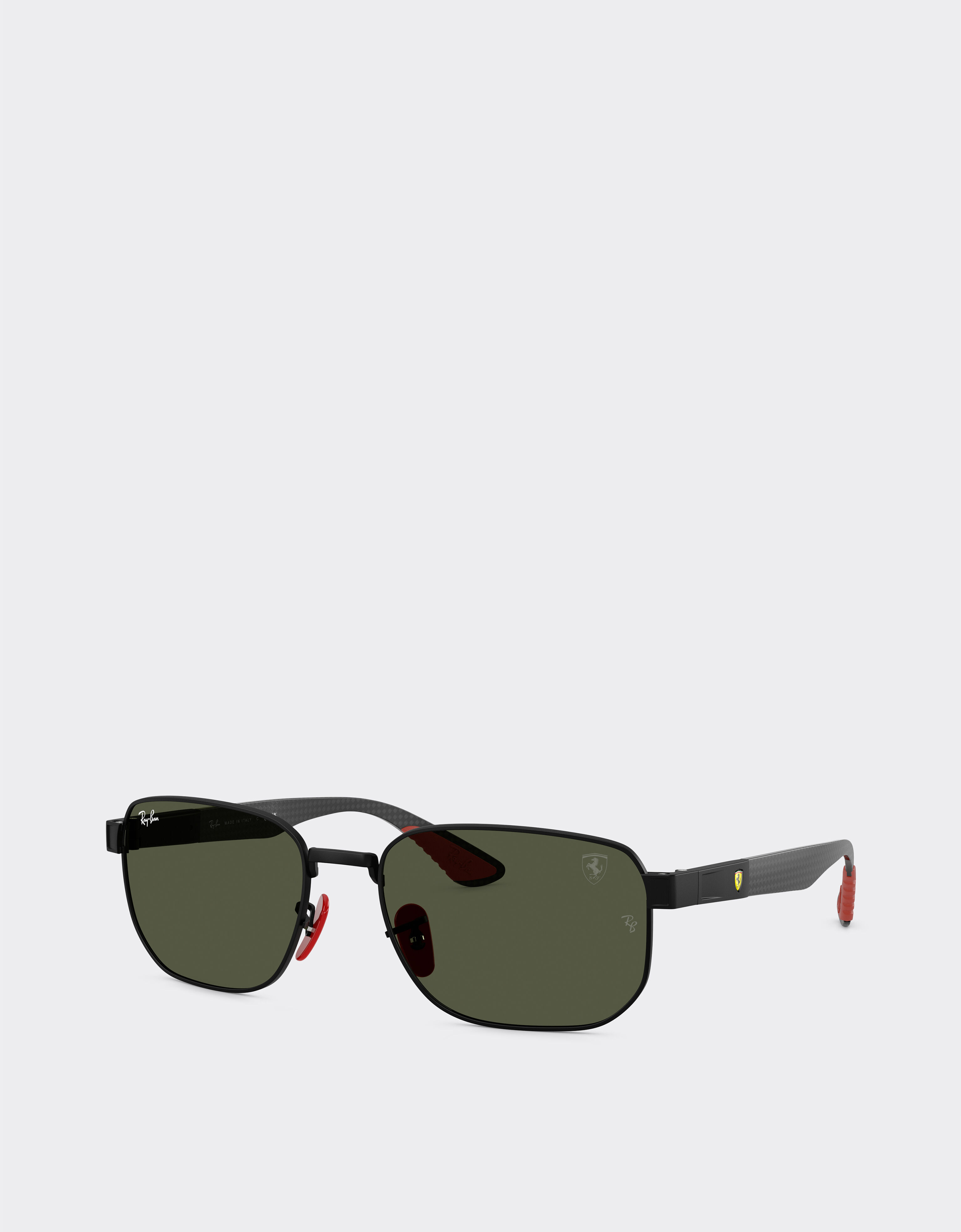 Ferrari Ray-Ban for Scuderia Ferrari RB8329M in matte black metal with green lenses Black Matt LA0JUf