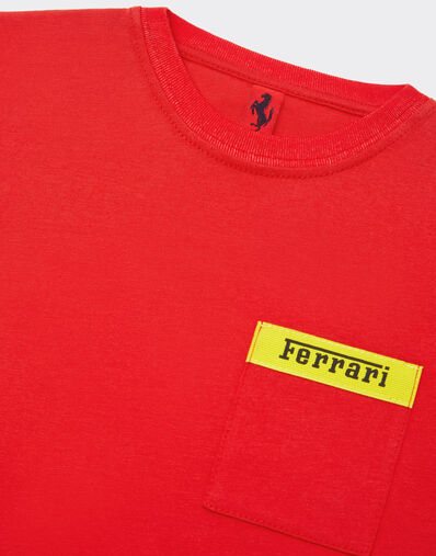 Ferrari Cotton T-shirt with Ferrari logo Rosso Corsa 20162fK