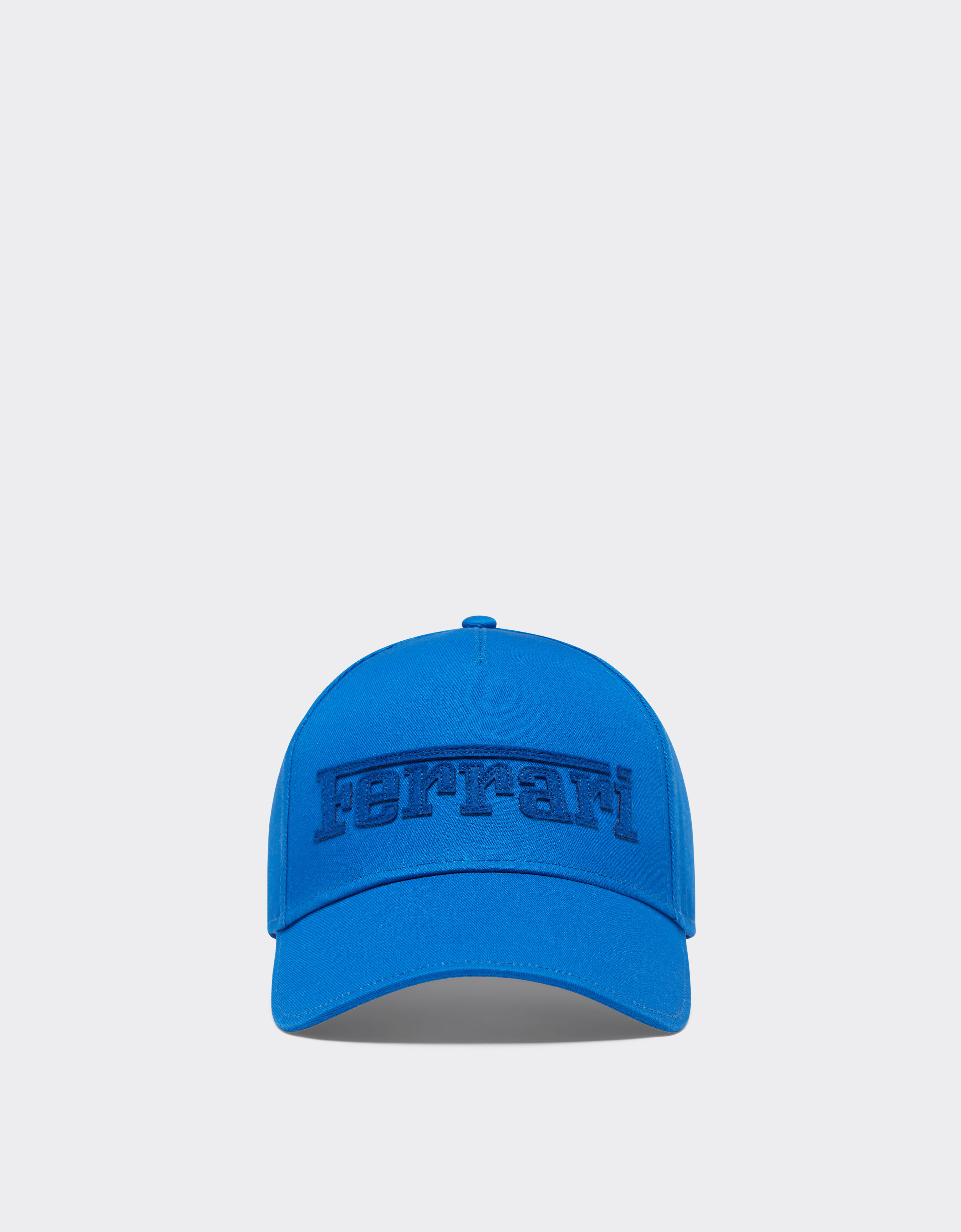 Ferrari 法拉利徽标刺绣棒球帽 Klein Blue 21580f