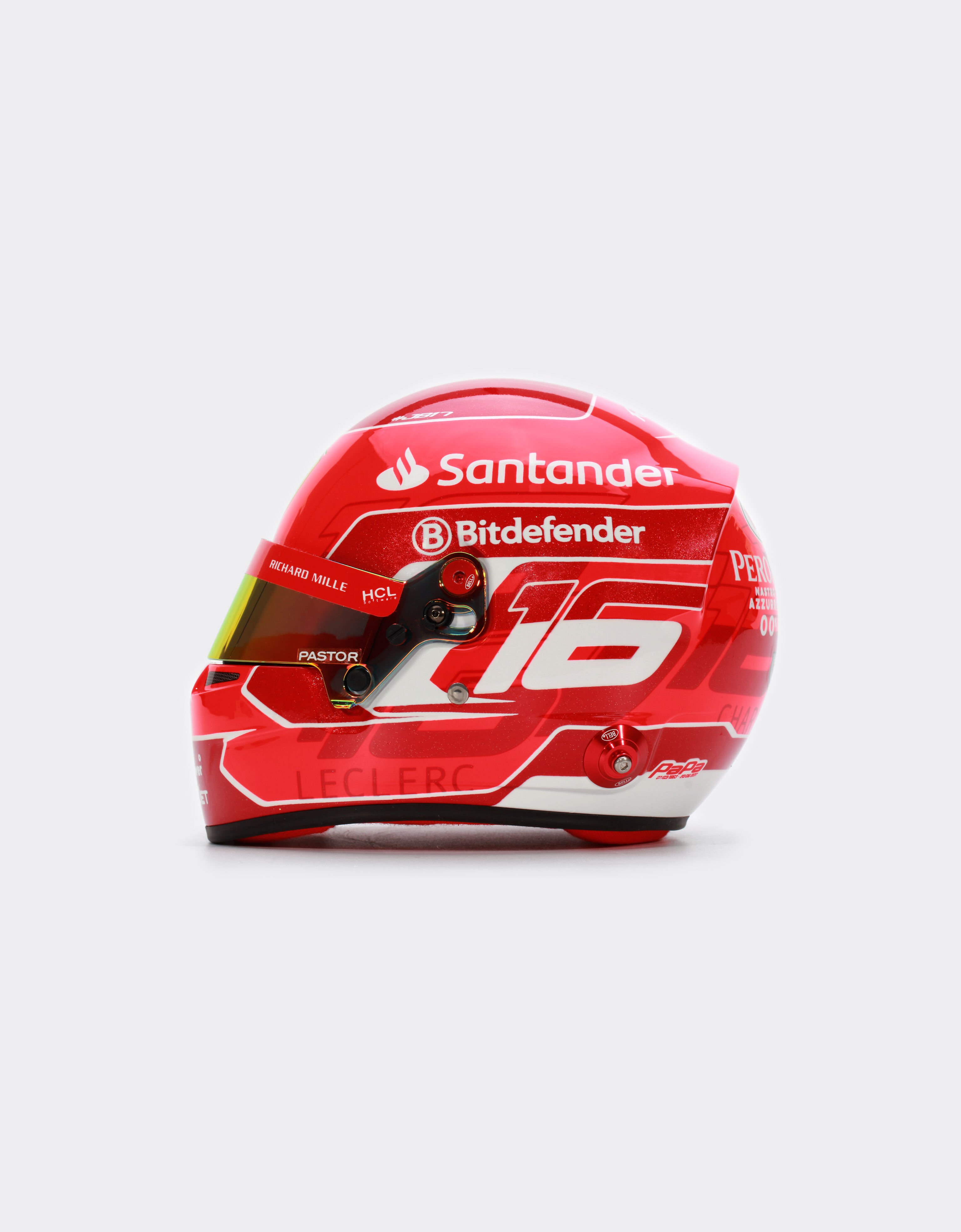 Ferrari 2024 Charles Leclerc mini helmet in 1:2 scale 红色 F1344f