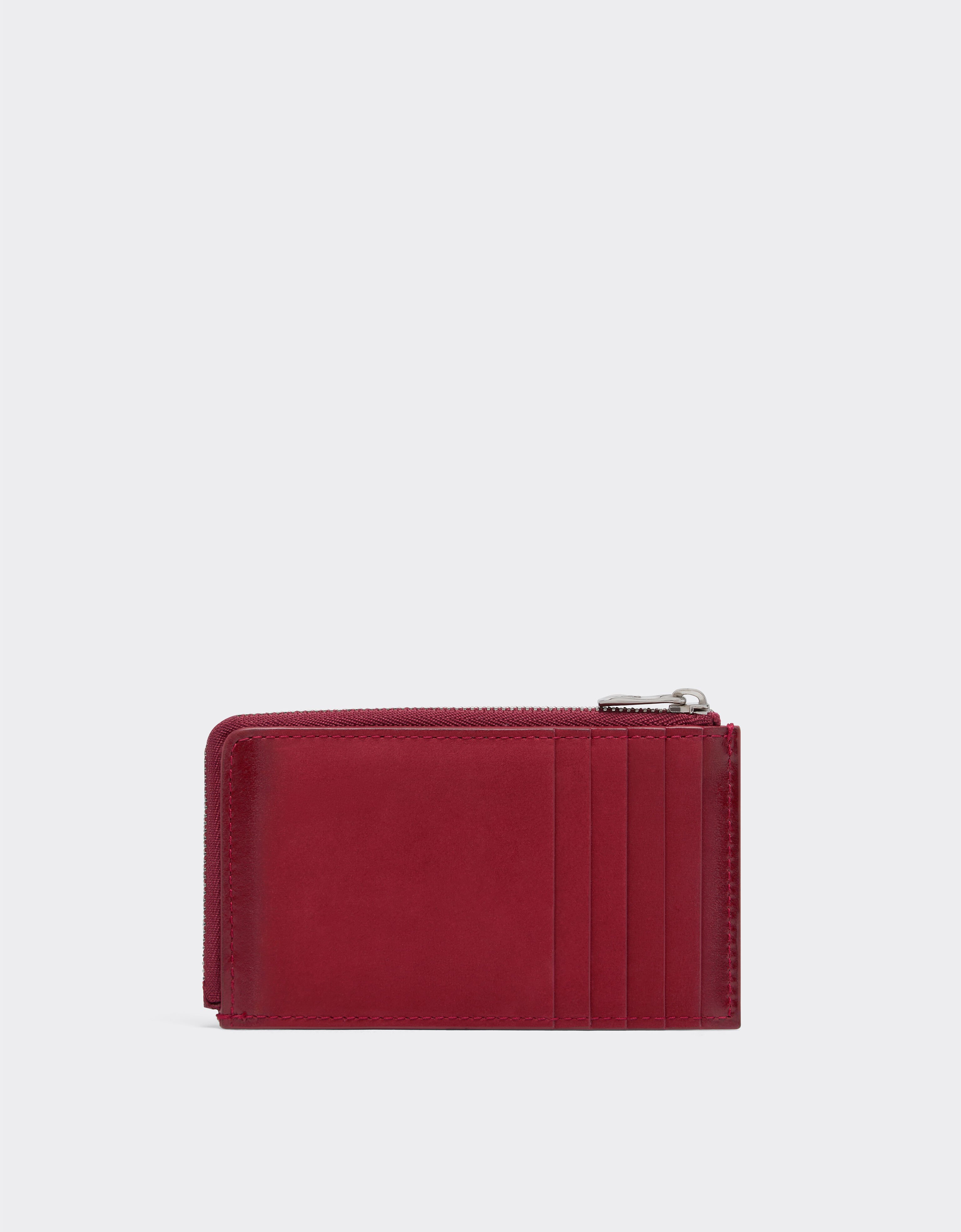 Wallet with zip in smooth leather and nubuck Ferrari Wallet with zip in smooth leather and nubuck Maison Red 50522f