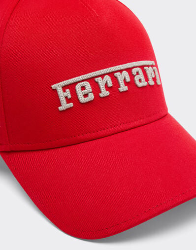 Ferrari 法拉利徽标刺绣棒球帽 Racing red 22825f