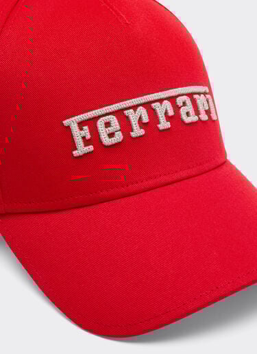 Ferrari Baseball cap with embroidered Ferrari logo Racing red 22825f
