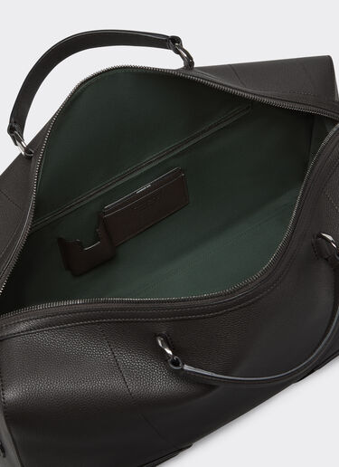 Ferrari Grained leather duffle bag Dark Brown 21371f