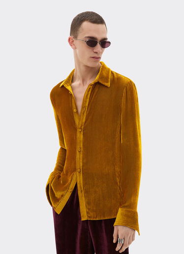 Shiny corduroy shirt Ferrari Shiny corduroy shirt Gold 22620f