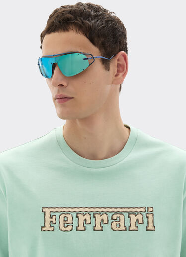 法拉利徽标刺绣棉质 T 恤 Ferrari 法拉利徽标刺绣棉质 T 恤 Granite Green 50837f