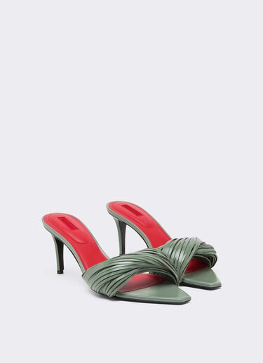 Ferrari Leder-Mules mit geschnitzten Fransen Salvia CSWML0004XL00007f