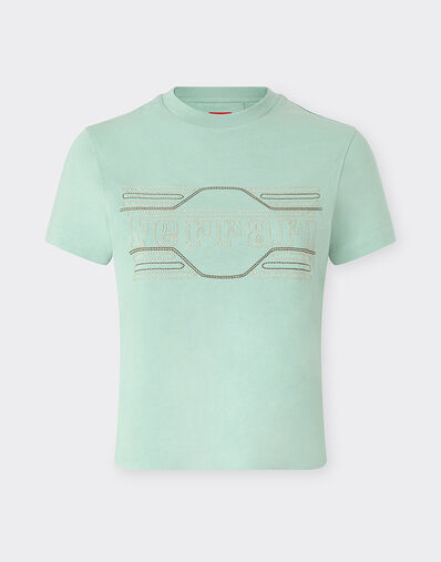 Ferrari 刺绣棉质 T 恤 Granite Green 50842f