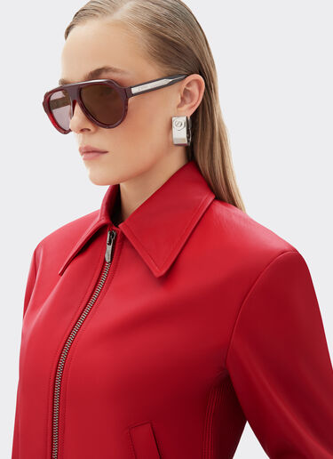 Nappa leather biker jacket Ferrari Nappa leather biker jacket Racing red 21644f