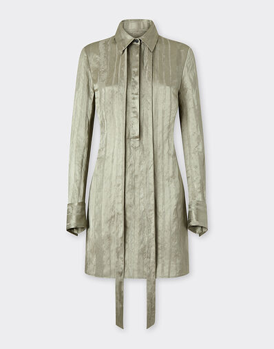 Ferrari 条纹图案提花连衣裙 Khaki Green 50353f