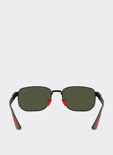 Ferrari Ray-Ban for Scuderia Ferrari RB8329M in matte black metal with green lenses Black Matt LA0JUf
