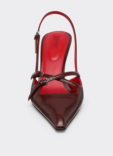 Ferrari Slingback shoe in shiny leather Cherry 49744f