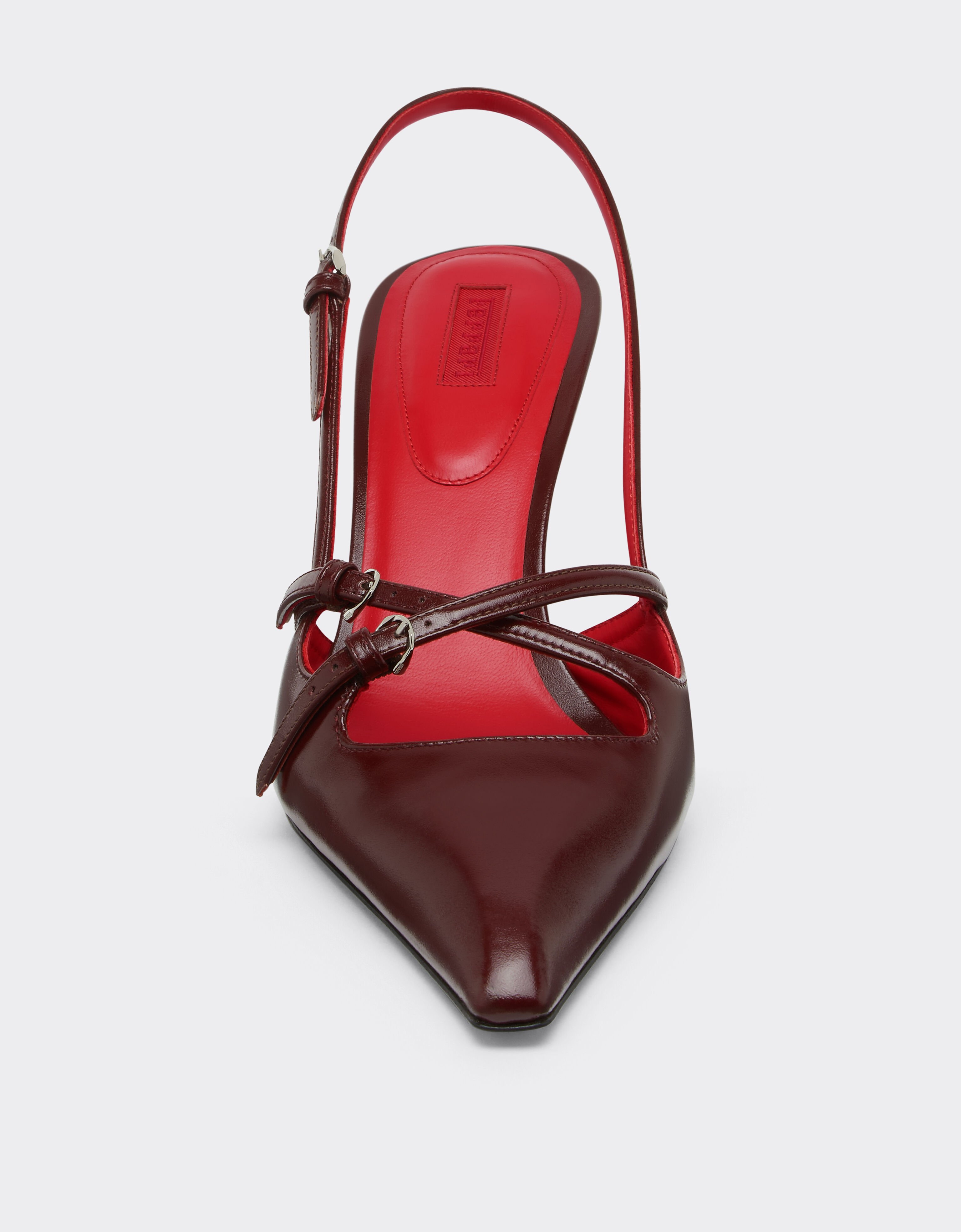 Ferrari Slingback shoe in shiny leather Cherry 49744f