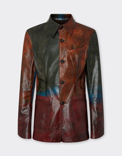 Ferrari 雾面皮革西装外套 骆驼色 49239f