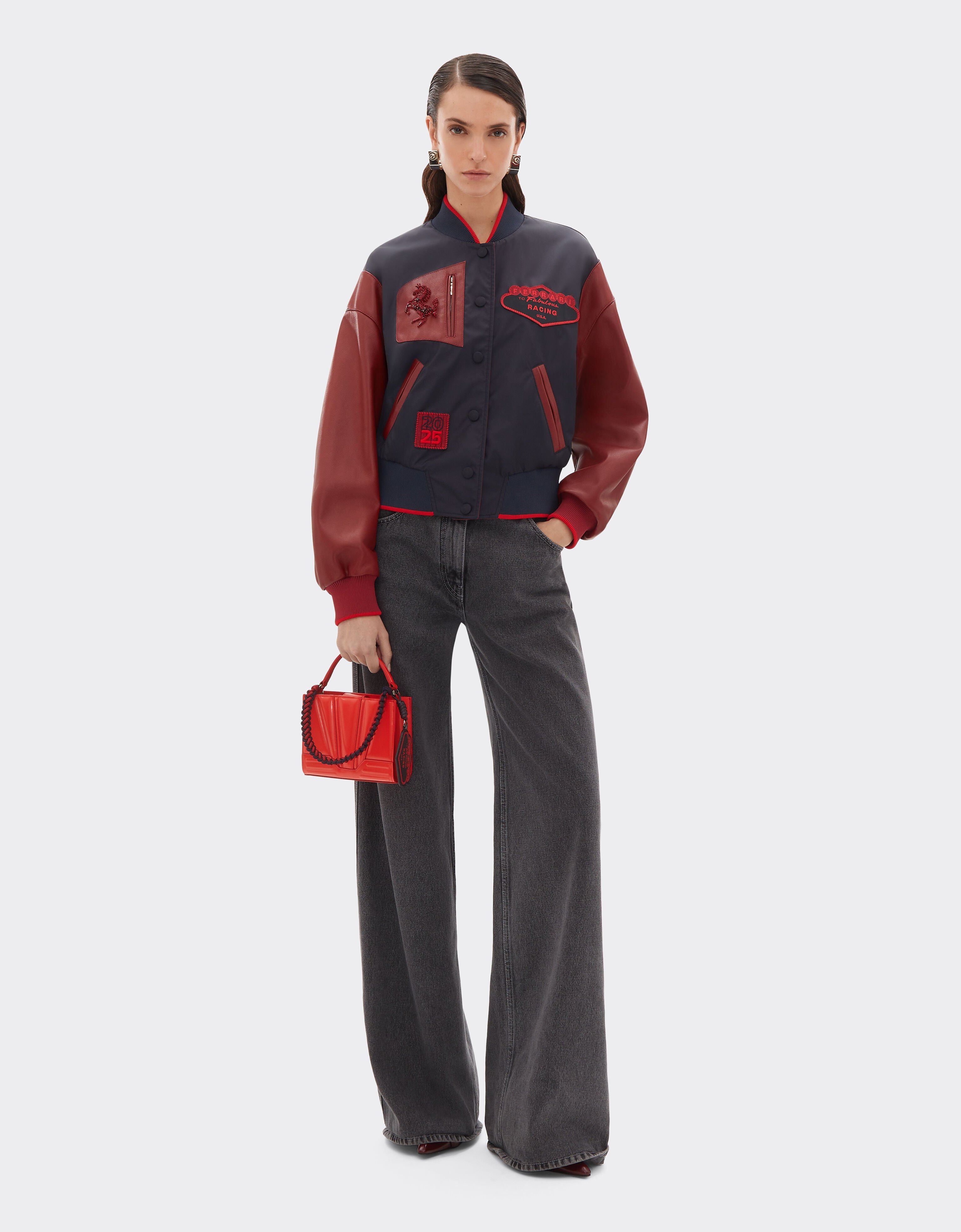 Ferrari 法拉利 GT 迷你皮革托特包 Rosso Dino 红色 51200f