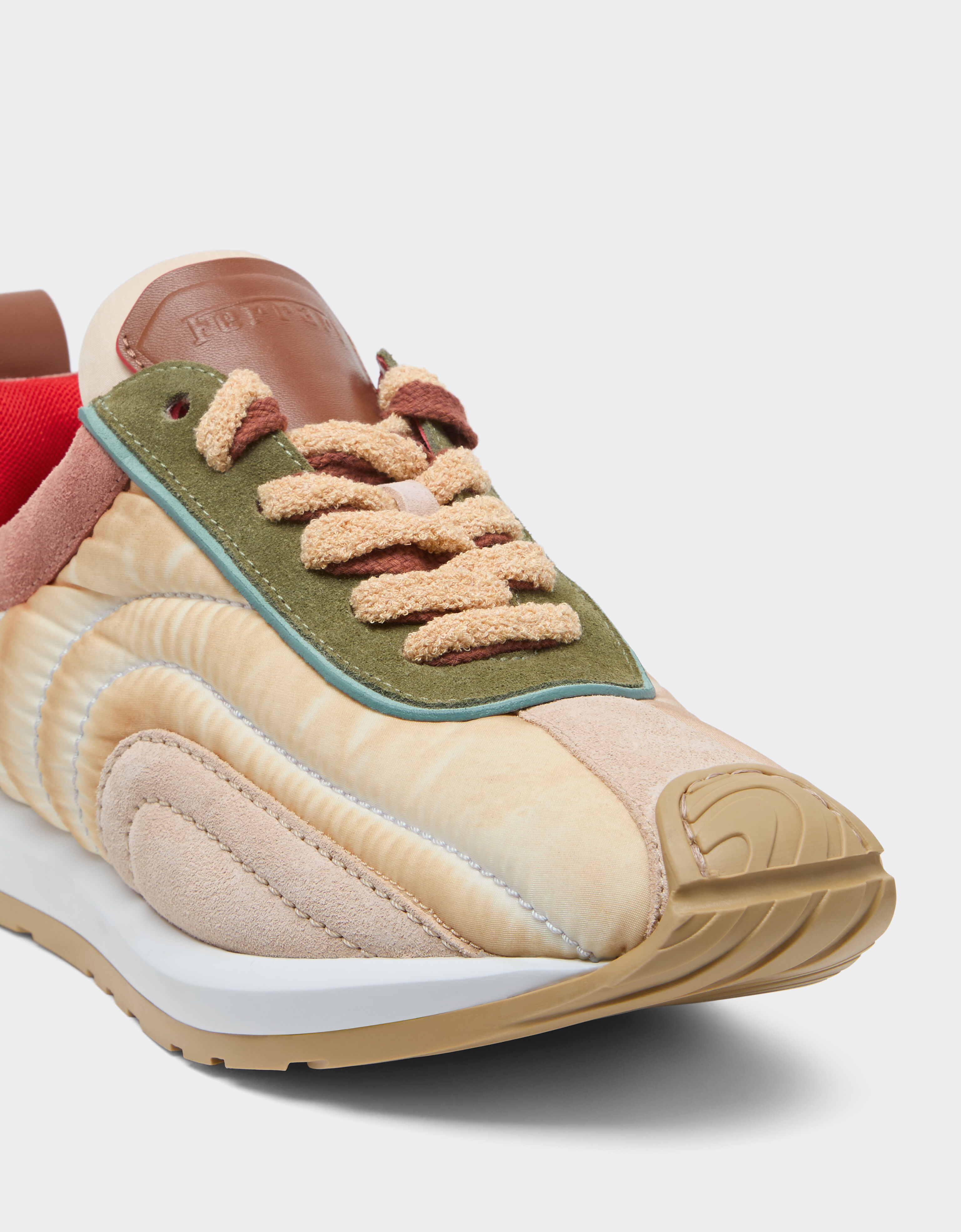 Ferrari 绒面革、纳帕皮革和尼龙训练鞋 Powder Pink 50765f