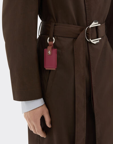 Ferrari Leather keyring for Amuleto key Maison Red 50409f