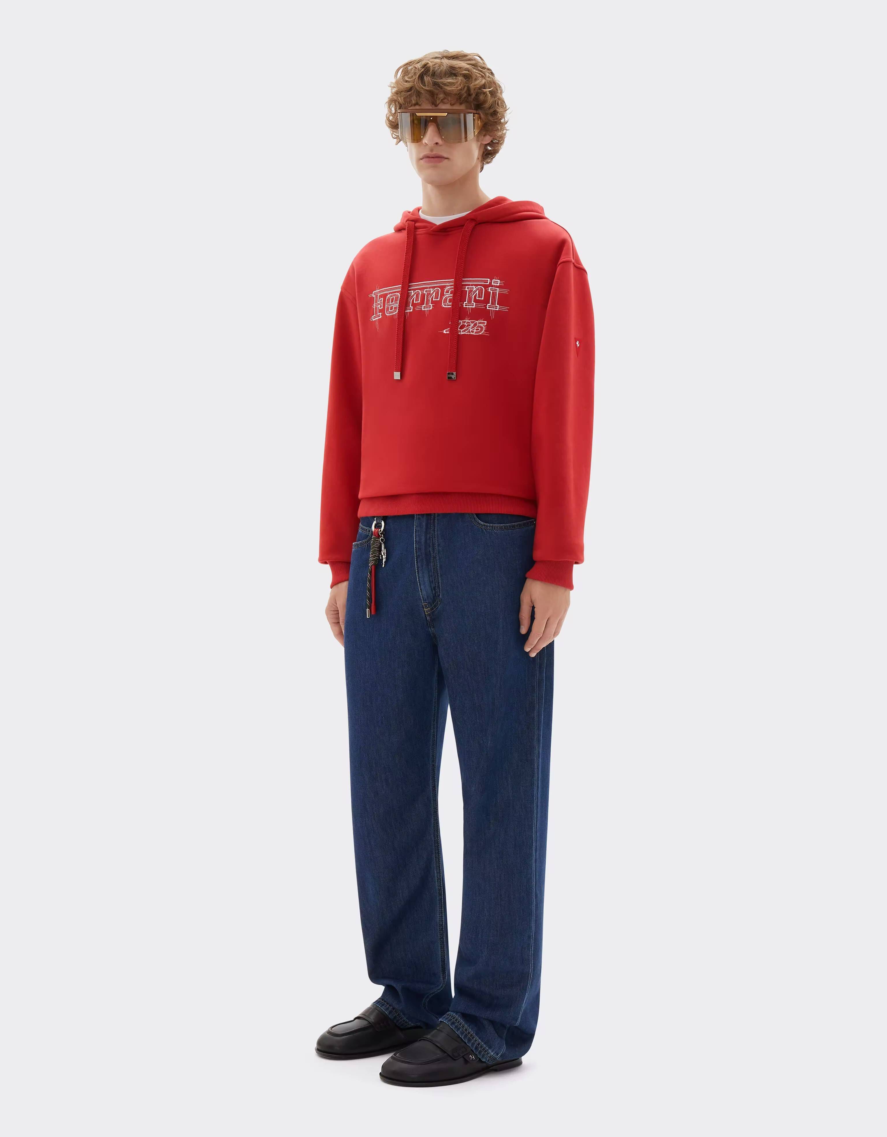 Sweat-shirt Ferrari en coton pour le GP de Monaco 2026 Ferrari Sweat-shirt Ferrari en coton pour le GP de Monaco 2026 Rosso Magma CJMSW0051JCO0057f