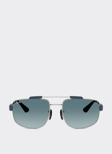 Ferrari Ray-Ban for Scuderia Ferrari RB3789M 银色金属镜框搭配灰色渐变蓝色镜片 Silver LA0JMf